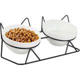 15 Degree Raised Ceramic Cat Bowl Set V1237-ZY-908-082