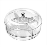 Chilled Veggie Fruit Tray Platter Divided Rotating Serving Tray with Lid Snack Vegetable Tray Chip V1192-AZ-W-22062
