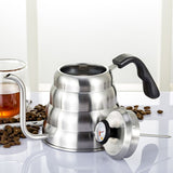 Coffee Gooseneck Kettle with thermometer 1.2L Stainless Steel, Stove Top, Premium Pour Over Kettle V1192-AZ-W-10365