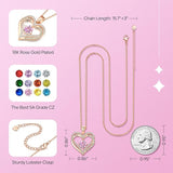18K Rose Gold Necklaces for Women, 928 Sterling Silver Gifts for Mothers Day, Jewelry for Wife Mom V1164-325773