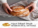 2 Pack Oval Sourdough Proofing Basket Set with Linen Liner, Natural Rattan Bread Fermentation Bowl V1107-CS-HBTLD