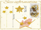 24 Pcs Glitter Star Picks 13.8'' Sparkly Stem Decoration Foam Vase Sticks Centerpiece Table Craft V1259-DP01-A-4799