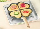 Black Wooden Handle Egg Pan Nonstick Multifunctional Frying Pan for Home Use V1366-AZ2-W-14048