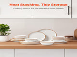 18 PCS Dinnerware Set Ceramic Plates and Bowls Sets Service for 6 White V952-YXKSMBSYXKS1DV8NNV0