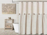 Waterproof Button Patchwork Shower Curtain Durable Bathroom Curtain Easy Clean with Wet and Dry V1192-AZ-W-24468