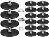 16Pack Rubber Coated Magnets, 30LBS Rubber Coated Neodymium Magnets with M5 Magnetic Assembly Base V1258-DP02-WO-269