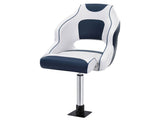Seamanship Captain Bucket Boat Seats Flip Up Bolster Swivel 15cm Padding with Adjustable Pedestals BS-B-HELM-WB-60-5575