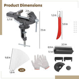 Golf Club Grip Vise Clamp Kit, Adjustable Golf Club Vice Clamp, 360 Degrees Rotating Golf Shaft V1369-AZ3-W-08959