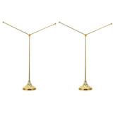 Golden Iron Table Flagpole Holder for Office Desk Storage 2Pcs V1369-AZ3-W-20083