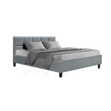 Artiss Bed Frame Queen Size Grey TINO BFRAME-H-TINO-Q-GY-AB