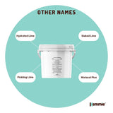 Kemmie 2.5kg Calcium Hydroxide Powder Tub - Food Grade Pickling Lime FCC V238-SUPDZ-33022677745744