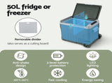 Portable Fridge 50L Camping Bar Fridges Freezer 12V/24V/240V PFN-A-50-WHEEL-GR