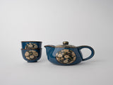 Tea Set for Two 460ml Blue Floral Design V637-C1098