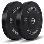 CORTEX 90kg Black Series V2 Rubber Olympic Bumper Plate Set 50mm with SPARTAN100 Barbell V420-CSWP-OBPV2ST-G