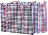 Set of 3 Jumbo STORAGE LAUNDRY SHOPPING Bags with Zippers and Handles. Size 27"x25"x5" V1188-YT-A-8