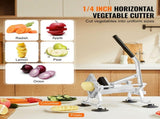 Commercial Vegetable Slicer, 1/4 inch Fruit Slicer, Stainless Steel and Aluminum Alloy Vegetable V952-FQQPJWS14INCM6M4PV0