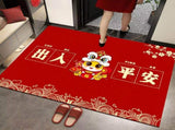 Doormat Red Home New Year Carpet Good Luck Great Implied Meaning for Housewarming Celebration Party V1294-YM0901-240908HL19-12