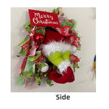 Christmas Green Monster Leg Wreath Door Hanging Decoration Holiday Front Door Decor Outdoor V1358-D132-QAZMLP00019