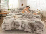 Tie-Dye Bedding Set Three-Piece Bedding Set Soft Bedding Trendy Bedding Home - Dark green - Size V1106-114-52798-DAR-200-240CM