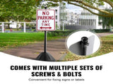 Portable Post, 5 ft Cast Iron Post Holder with Hard Plastic Base & Wheels, Movable Parking V952-LBGBXSBZGZTYS7TE8V0