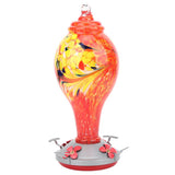 Colorful Painting Glass Bird Feeder Garden Courtyard Outdoor Hummingbirds Water Feeding ToolT1 V1294-YM0901-3111200116711