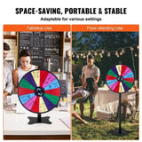 24 inch Spinning Prize Wheel, 14 Slots Spinning Wheel, Roulette Wheel with a Dry Erase and 2 V952-CJZLJP24YCLDOLAIQV0