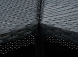 Corner Bar Table Black 100x50x105 Cm Poly Rattan 43_313481