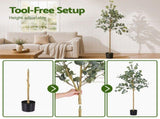 Artiss 180cm Artificial Eucalyptus Tree with Realistic Textured Leaves for Indoor Home Office Decor AP-TREE-EUCALY-180