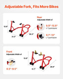 VEVOR Motorcycle Front & Rear Stand Lift 850lb Spoolift Paddock Swingarm Arm Red V952-YBSJZJHSTZ85ASDKKV0
