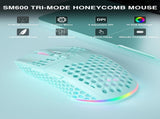 SOLAKAKA SM600 Honeycomb Shell Gaming Mouse Wireless,green V1300-SM600-GREEN