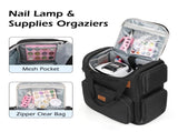 Nail Polish Organizer, Nail Polish Storage Holds 84 Bottles, Nail Organizers and Storage Bag Travel V1192-AZ-W-10730