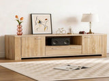 Artiss 180cm TV Unit Entertainment Unit Storage Drawer Cabinet Pine FUR-S-CT09-TV180-WD-AB