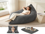 Artiss 3 in 1 Bean Chair with Filler Convertible Bean for Adults, Corduroy DIY Stuffed Bean BD-3IN1-GR-5FILLER