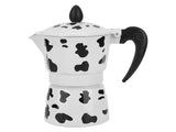 Aluminum Coffee Pot Kettle, Moka Maker for Home Use, Milk Cow Color, 3 Cups, 150ml V1263-JX-3001