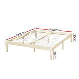 Artiss Bed Frame Double Size Wooden Base Mattress Platform Timber Pine BRUNO WBED-BRUNO-D-WD