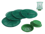 4pcs Outdoor Fly Trap Reusable Hanging Fly Trap Cage Net with Bait Tray for Garden Farm Orchard V1294-YM0714-3111210264611