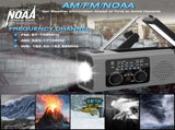 Multi-Colour Solar & Hand Crank Portable Radio 4000mAh Rechargeable Battery Operated Emergency Radio V1258-DP02-BOL-409