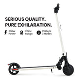 ALPHA Peak Electric Scooter 300W Power Up to 25km/h Adult Teens E-Scooter Easy Fold, White V219-TRNESCALA3WA