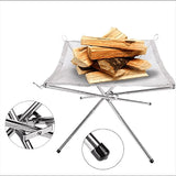 Portable Outdoor Fire Pit Camping Fire Pit Foldable Mesh Fire Pits for Camping, Campfire with V1369-AZ3-W-11772