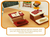 2 Sets Miniature Classroom Desk Toys for Kids, Educational Furniture Accessories for Play, Learning V1192-AZ-W-22427