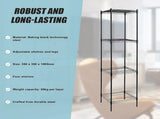 Modular Wire Storage 35x35cm Steel Shelving Black With Fixed Legs For Garage Warehouse Or Kitchen V63-841481