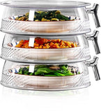 3-Piece Foldable Mesh Food Cover Set, Washable Stackable Fly Covers for Indoor and Outdoor Use, 25 V1188-MS-731-087