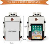 28L Multifunctional Backpack with Shoe Compartment for School Travel Work, Gray, 28x19x42 cm V1188-MS-325-1269