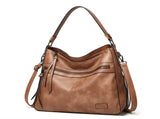 Khaki Spacious & Stylish PU Leather Tote Bag - Versatile Shoulder/Crossbody V888-ELOSUNG21413