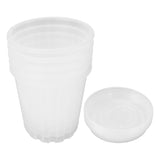 5 Set Orchid Pots with Holes and Saucers Breathable Clear Plastic Orchid Planter Plant Pot for V1294-YM0901-3111240151711