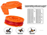 4/8Pack for Worx Wa0010 Replacement Spool Line Grass Trimmer Edger 10Ft Cap Cover 41 V1189-LWWAL-20260327-05096