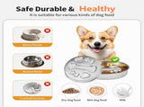 2-in-1 Stainless Steel Dog Slow Feeder & Lick Mat Set of 2 - Dishwasher Safe - Anti-Skid Design for V1258-DP02-BOL-198