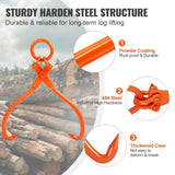 Log Skidding Tongs, 18 inch 2 Claw Log Lifting Tongs, Heavy Duty Steel Lumber Skidding Tongs, 772 V952-YMQZQ18YC2ZBYSAA2V0