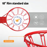 Everfit Basketball Ring Hoop Rim Goal Net 45CM BAS-HOOP-D45R-RD