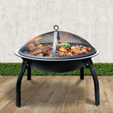 Fire Pit BBQ Charcoal Smoker Portable Outdoor Camping Pits Patio Fireplace 22" FPIT-UFO-5656